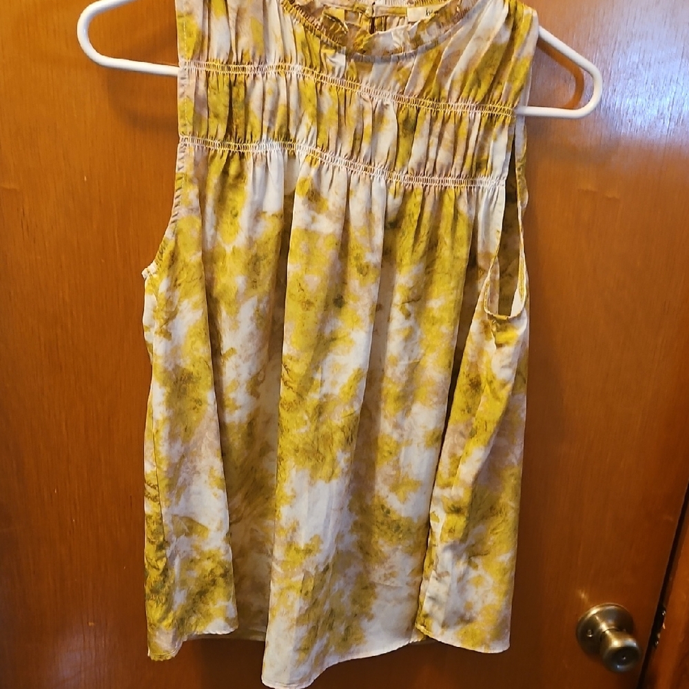 Joie Yellow Tie-Dye Tank Top